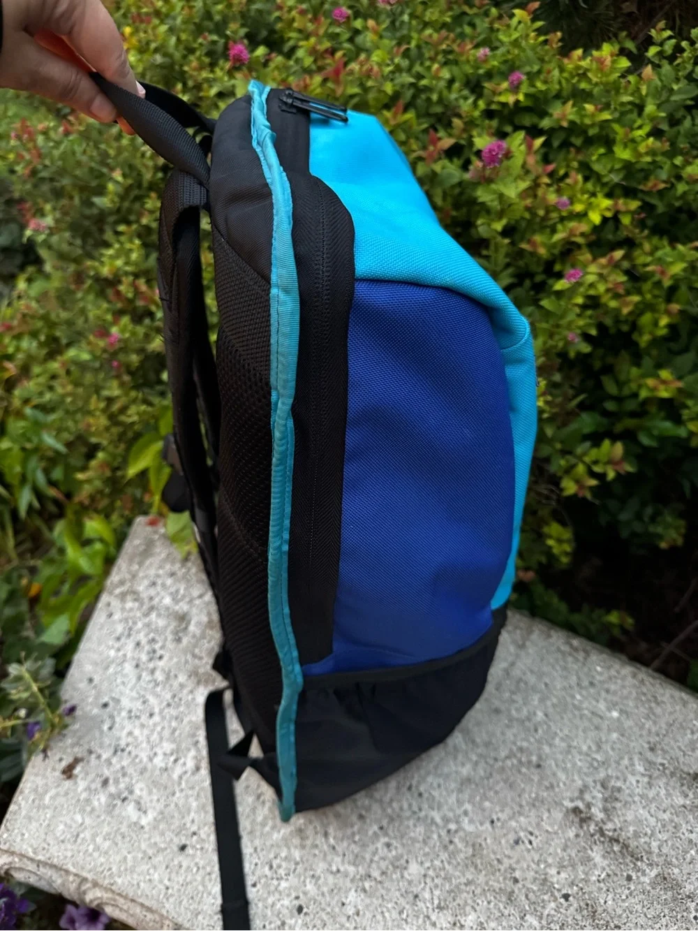 Timbuk2 Parkside Laptop Bright Teal and Royal Blue Backpack w Bottle Opener